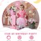 Birthday Girl Set - Rose Red - Sash, Crown, and Award Ribbon for Girls' Birthday Party Decorations